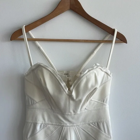 NWOT Zac Posen White Corset Dress with Sweetheart Neckline Size 6 - Picture 3 of 13